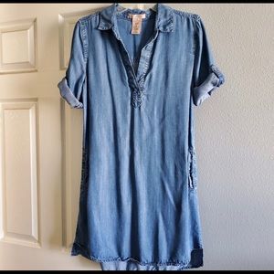 Philosophy Casual Chambray Dress w/ pockets Med.